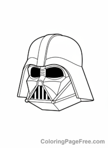 Lego Star Wars coloring page - Lego Vader close-up helmet