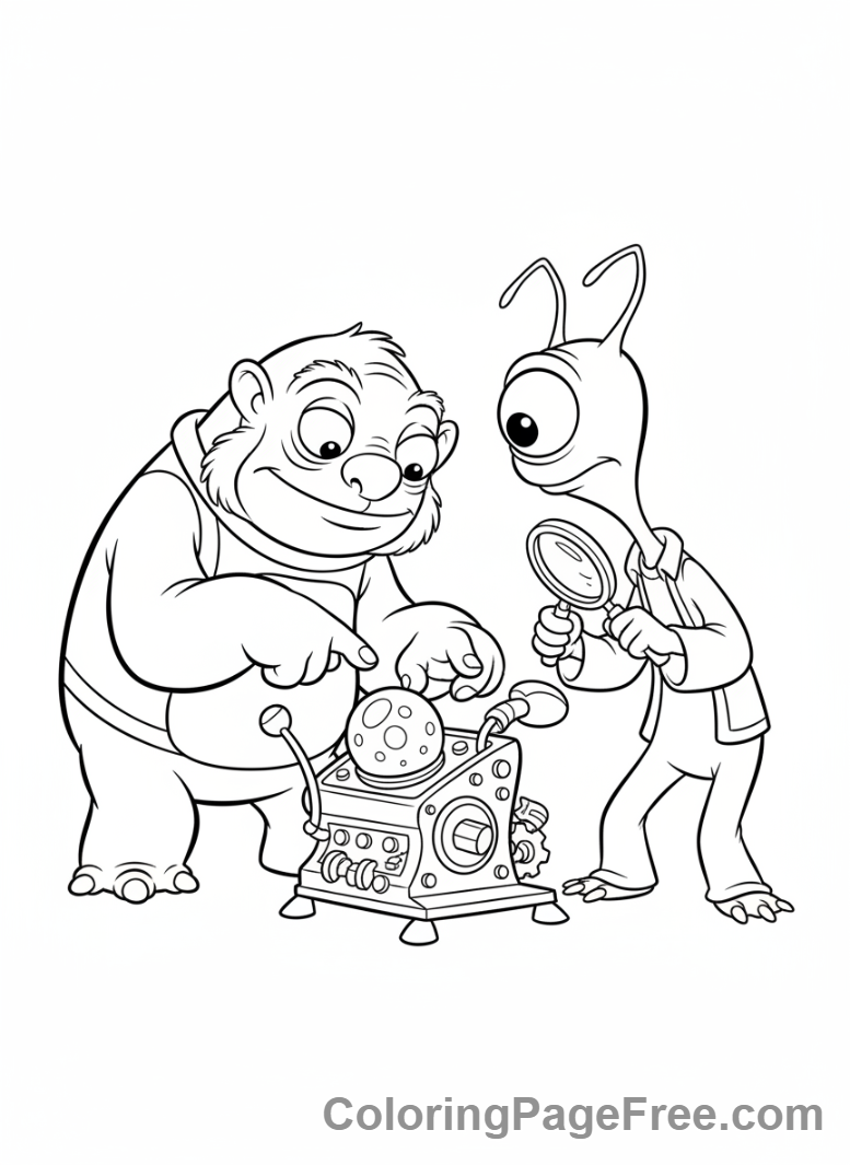 Lilo And Stitch coloring page - Jumba Pleakley gadgets