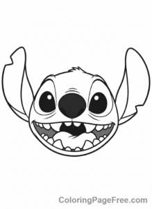 Lilo And Stitch coloring page - Stitch close-up smile
