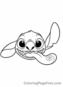 Lilo And Stitch coloring page - Stitch funny face