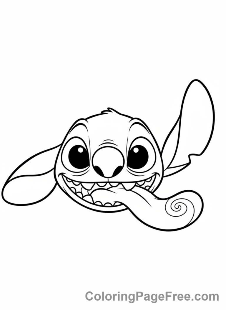 Lilo And Stitch coloring page - Stitch funny face