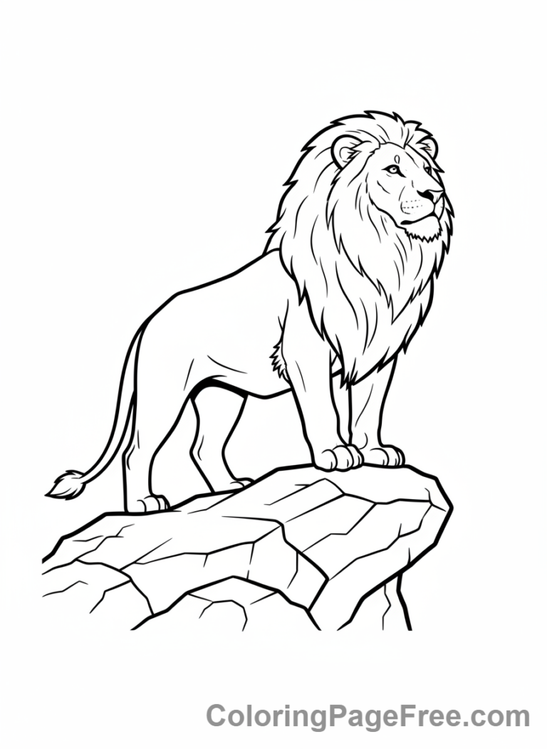 Lion King Pose Coloring Page