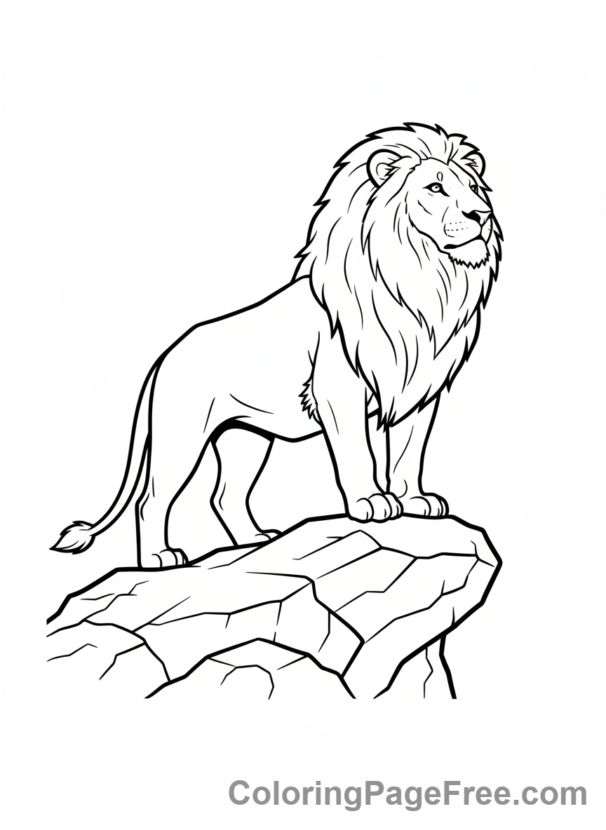 Lion coloring page - Lion king pose