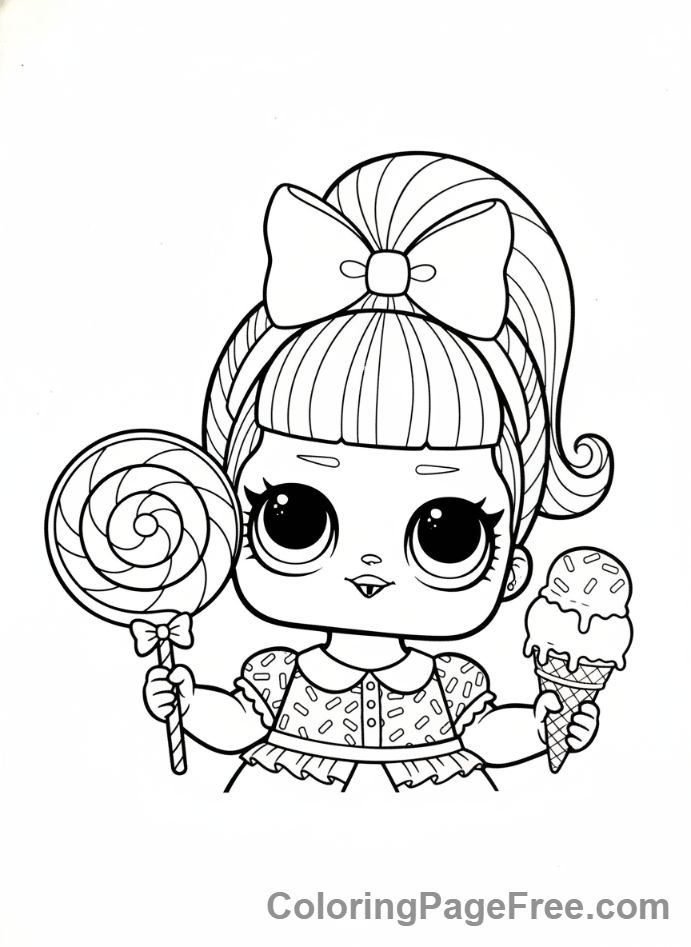 Lol Surprise coloring page - Bon Bon sweet treat