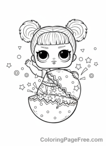 Lol Surprise coloring page - Doll unboxing surprise