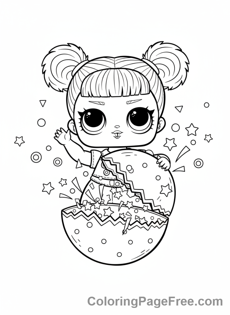 Lol Surprise coloring page - Doll unboxing surprise