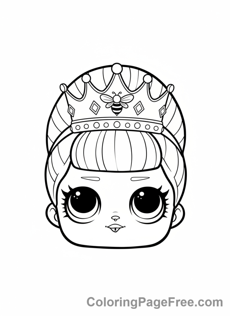 Lol Surprise coloring page - Queen Bee smiling face