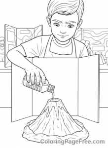 Middle School coloring page - Science Fair Project