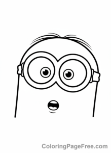 Minions coloring page - Minion Curious Look