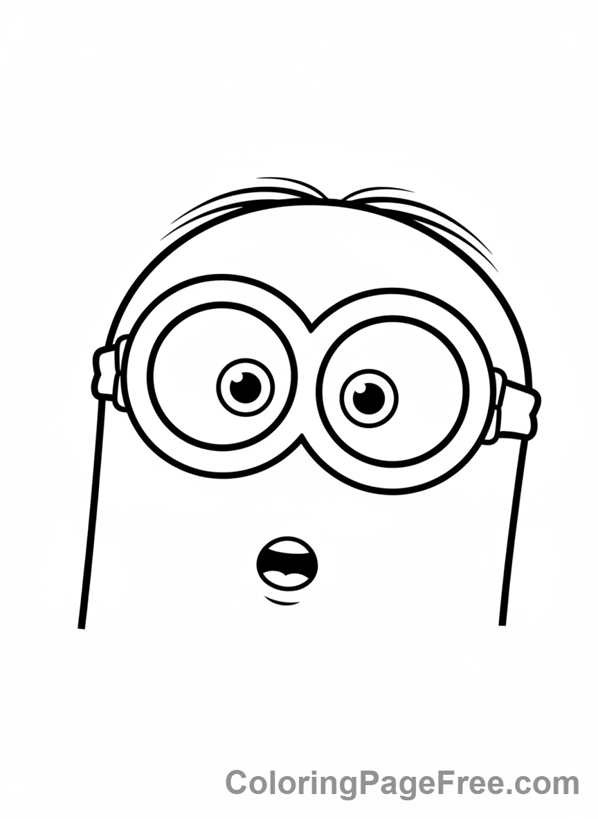 Minions coloring page - Minion Curious Look
