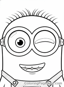 Minions coloring page - Minion Goggles Shine