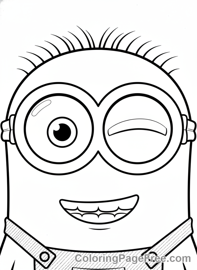 Minions coloring page - Minion Goggles Shine