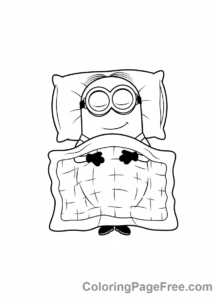Minions coloring page - Minion Sleeping Soundly