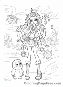 Monster High coloring page - Abbey in snow