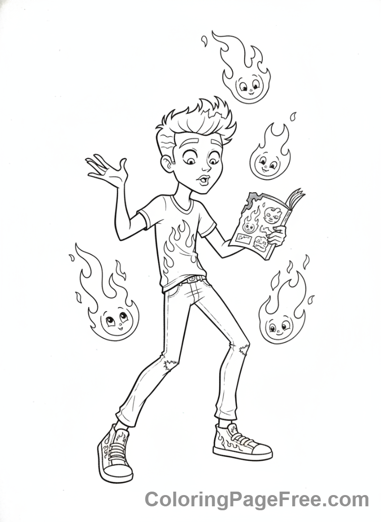 Monster High coloring page - Heath causing mischief