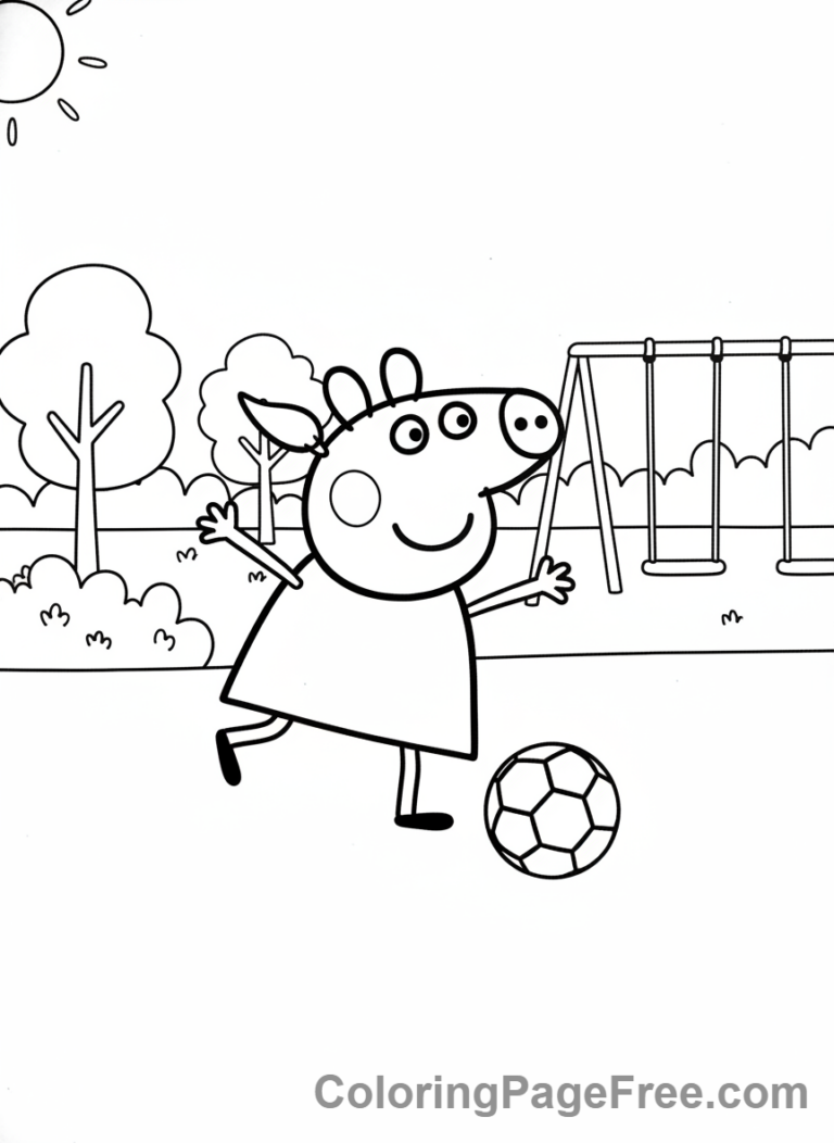 Peppa Pig coloring page - Peppa football game