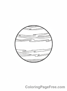 Planets coloring page - Neptune icy planet