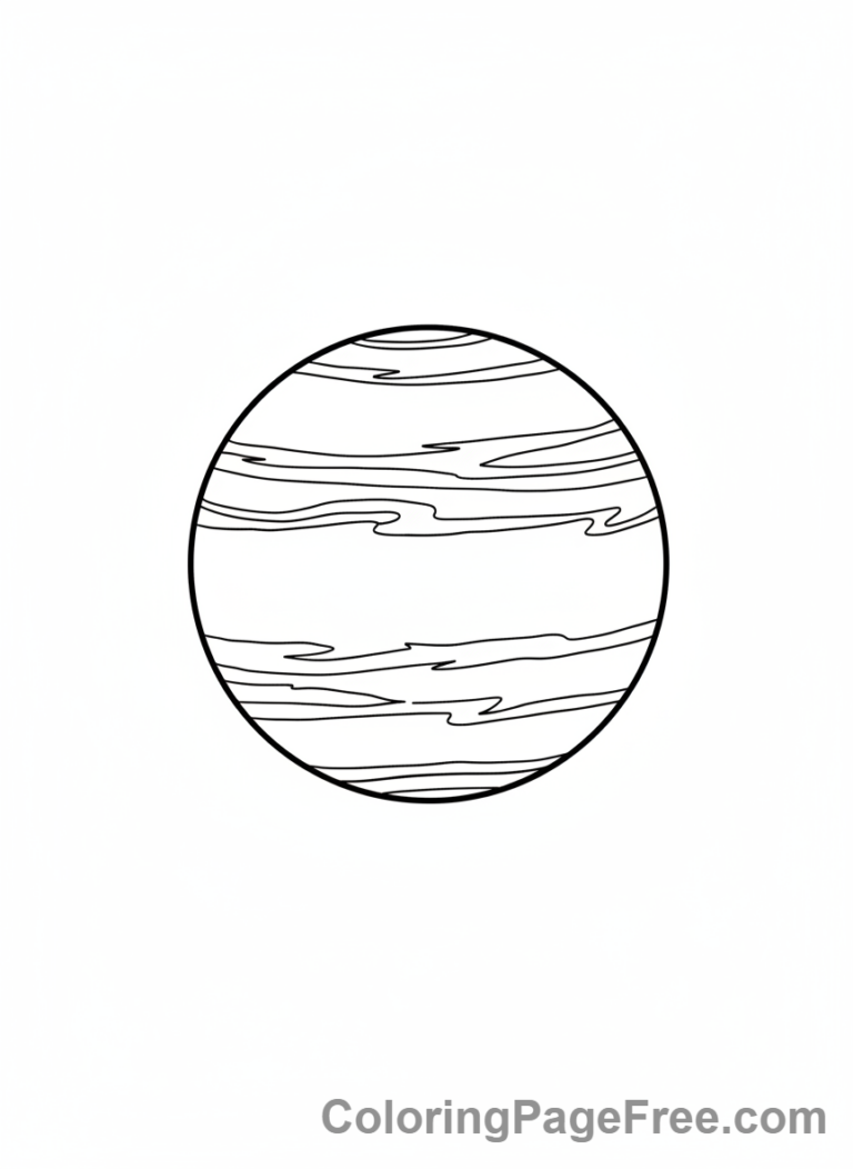 Planets coloring page - Neptune icy planet