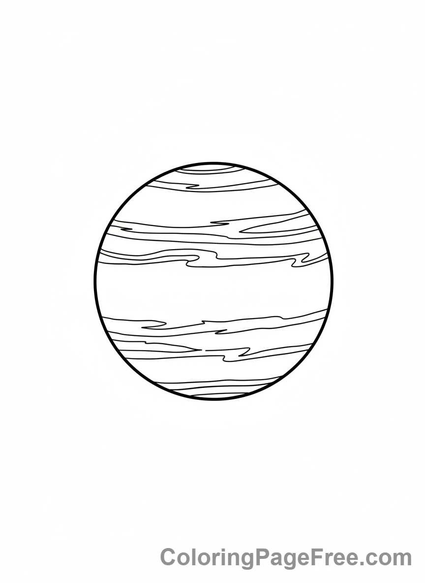 Planets coloring page - Neptune icy planet
