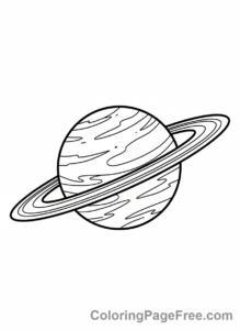 Planets coloring page - Uranus tilted rings