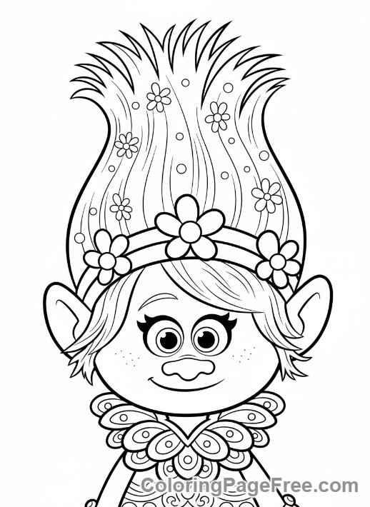 Poppy Playtime coloring page - Poppy doll looking
