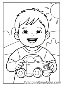 Preschoolers coloring page - Child Toy Play