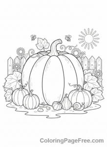 Pumpkin coloring page - Giant Pumpkin Garden