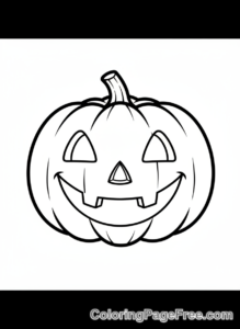 Pumpkin Jack O Lantern coloring page - Happy Jack O Lantern face
