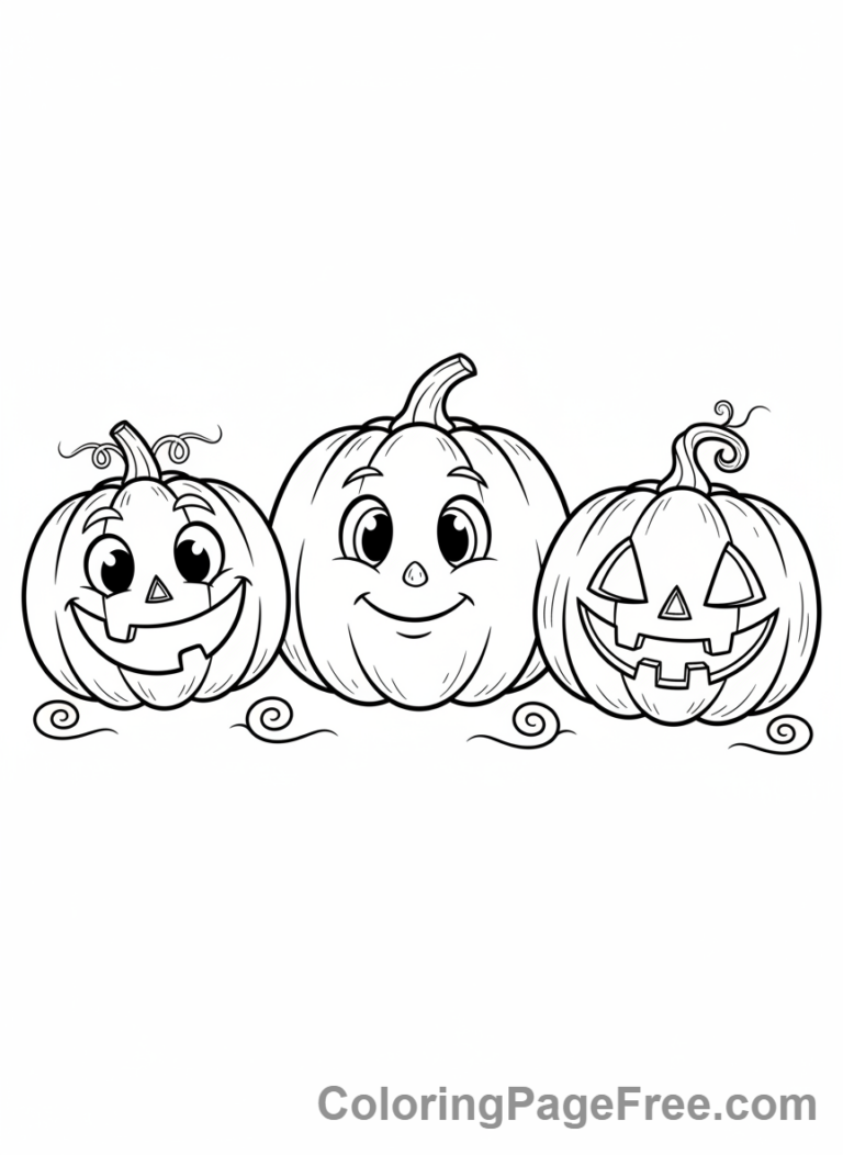 Pumpkin Jack O Lantern coloring page - Jack O Lantern friends