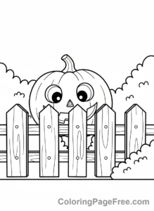 Pumpkin Jack O Lantern coloring page - Peeking Jack O Lantern