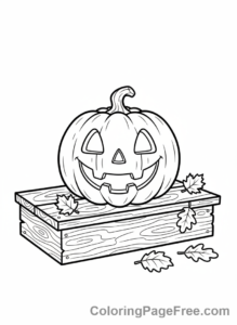Pumpkin Jack O Lantern coloring page - Porch Jack O Lantern