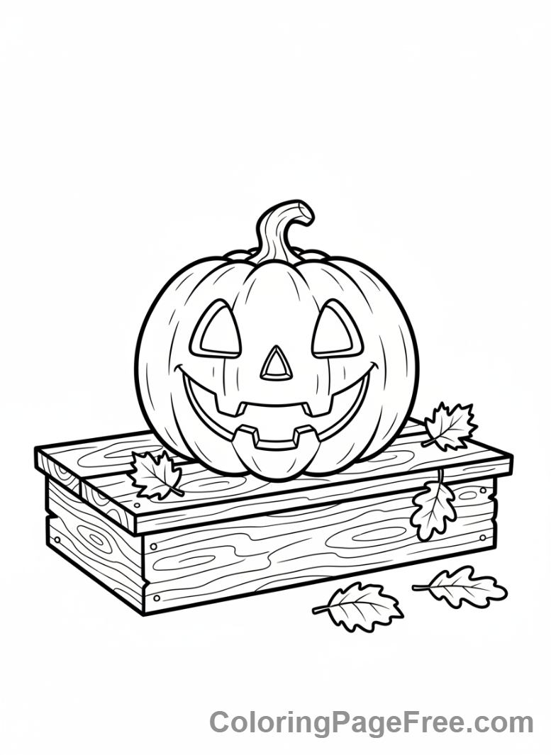 Pumpkin Jack O Lantern coloring page - Porch Jack O Lantern