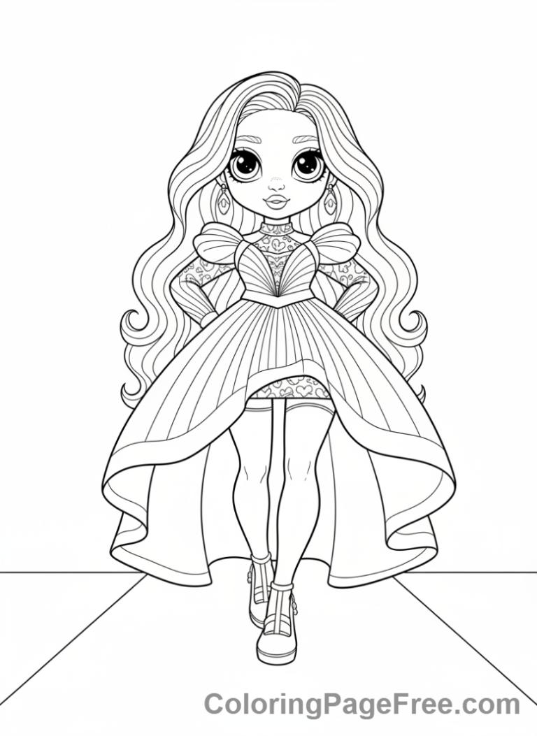 Amaya Raine from Rainbow High walking the runway