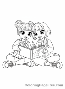 Rainbow High coloring page - Sunny Jade sketching