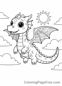 Roblox coloring page - Adopt Me Dragon Flying