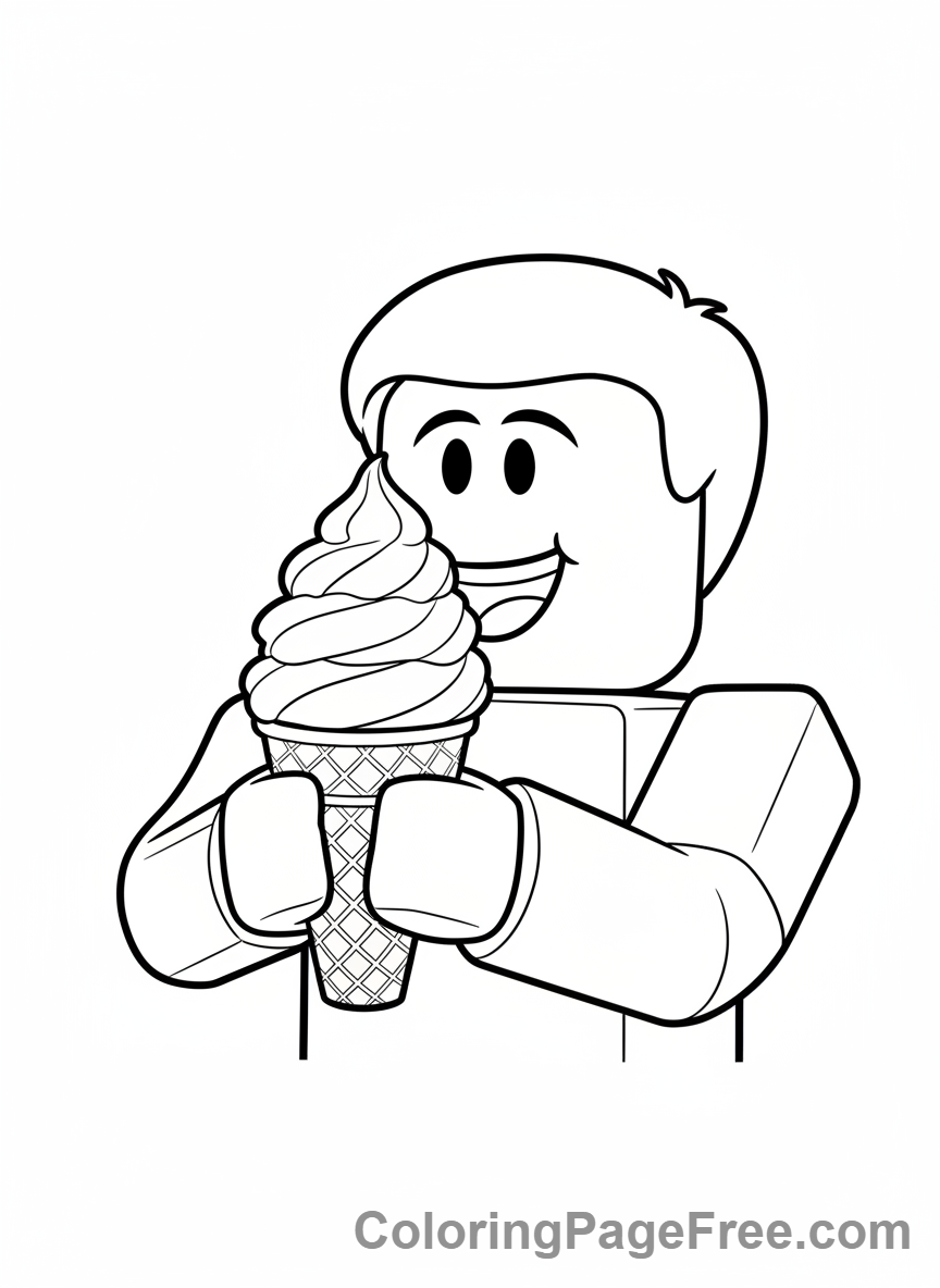 Roblox coloring page - MeepCity Avatar Eating