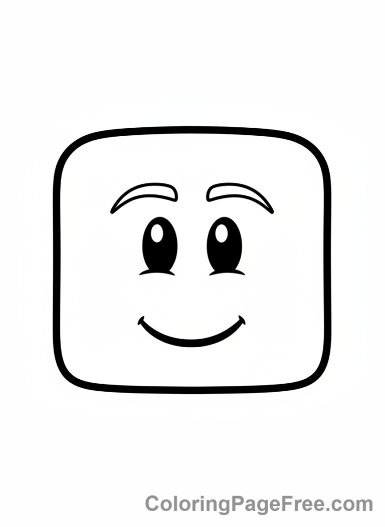 Roblox coloring page - Roblox Avatar Face