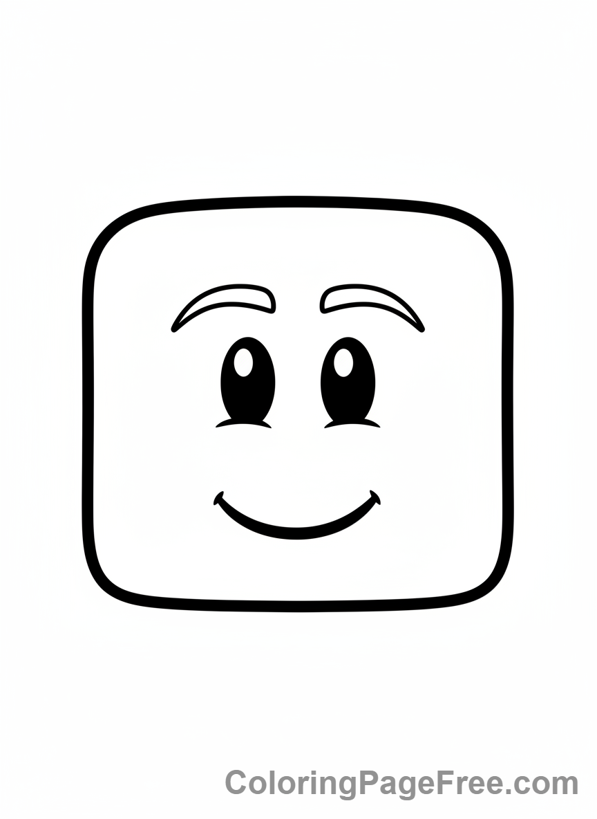 Roblox coloring page - Roblox Avatar Face