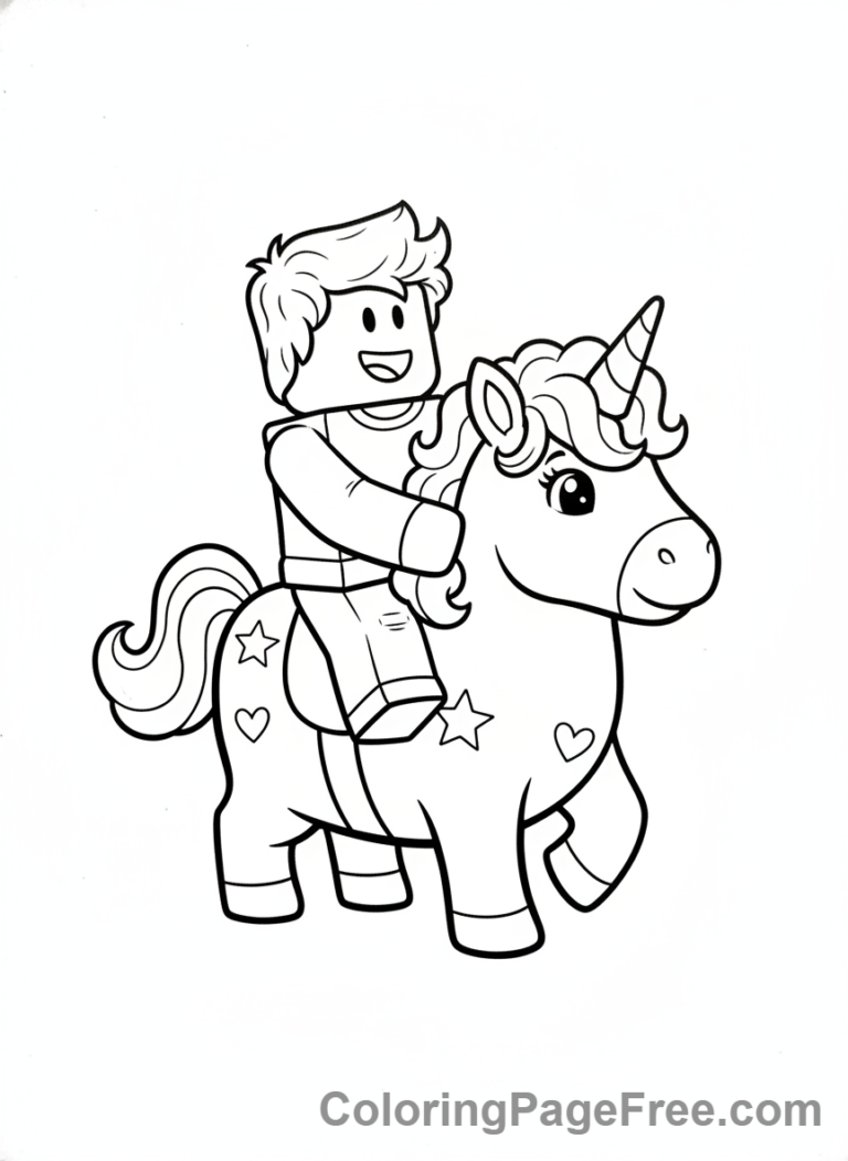 Roblox coloring page - Robloxian Pet Ride