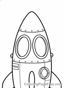 Rocket coloring page - Rocket nose cone view