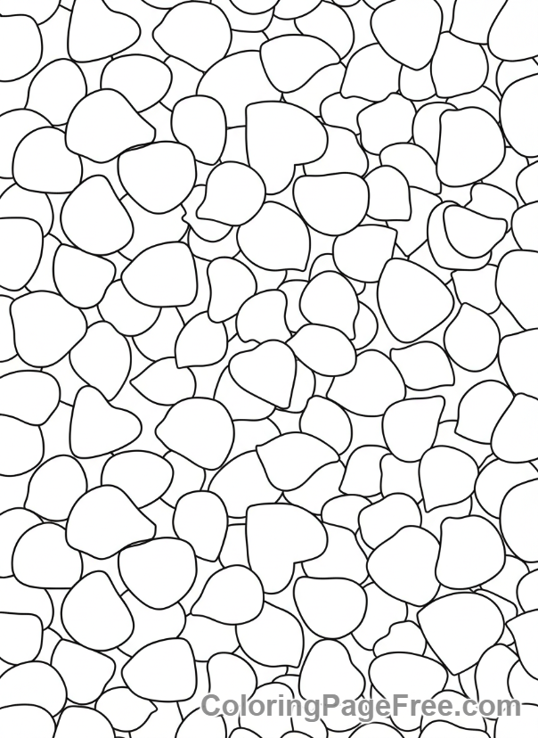 Rose coloring page - Rose petal pattern