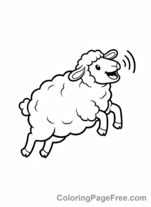 Sheep coloring page - Sheep baaing loudly