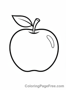 Simple coloring page - Round apple