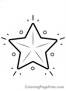 Simple coloring page - Shining star