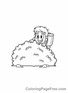 Skibidi Toilet coloring page - Skibidi Hiding Bush