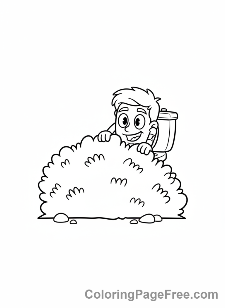 Skibidi Toilet coloring page - Skibidi Hiding Bush
