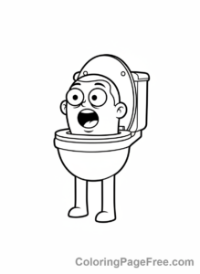 Skibidi Toilet coloring page - Skibidi Toilet Full-body