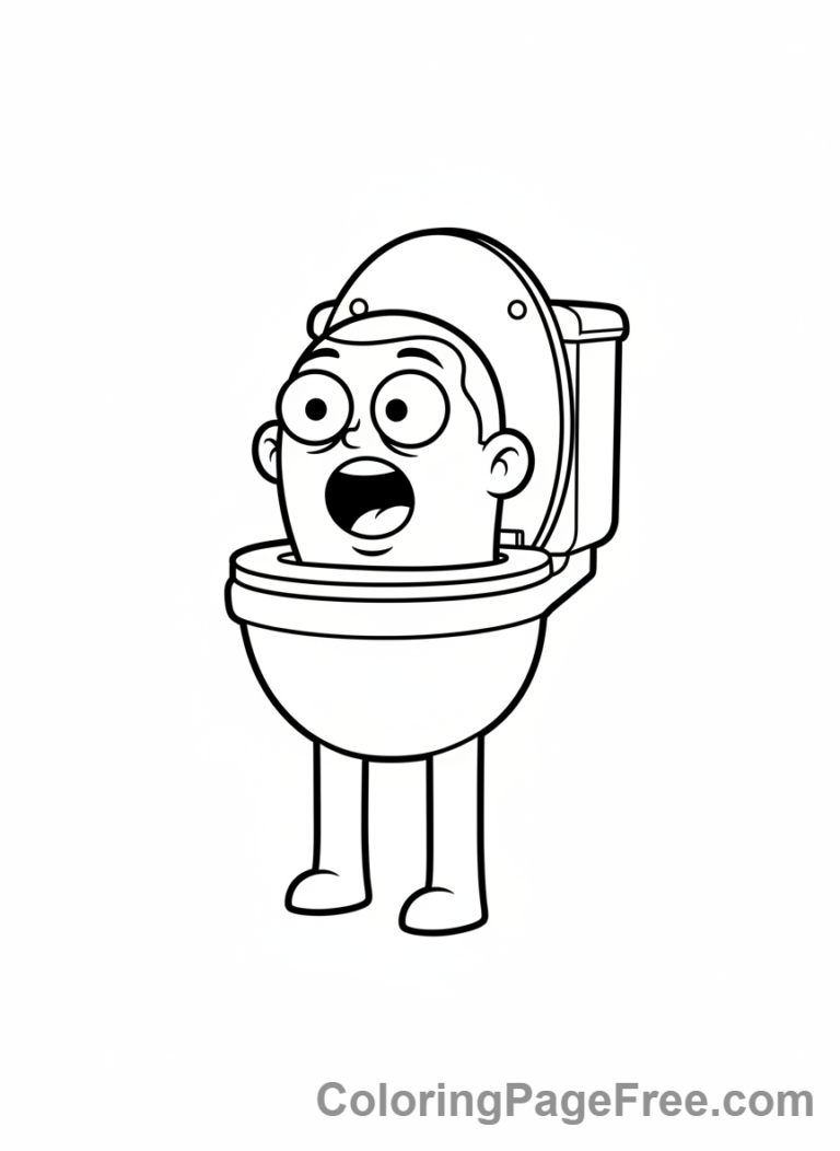 Skibidi Toilet coloring page - Skibidi Toilet Full-body