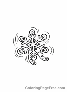 Snowflake coloring page - Dancing Snowflake Action