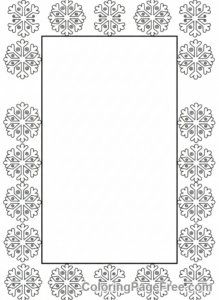 Snowflake coloring page - Snowflake Border Pattern